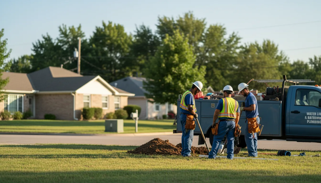 Residential water line and bathroom plumbing service in Hematite, MO